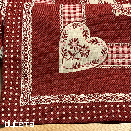 Nappe tapisserie et châle SELSKÁ JIZBA rouge