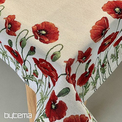 Nappe et foulard tapisserie POPPY