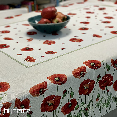 Nappe et foulard tapisserie POPPY