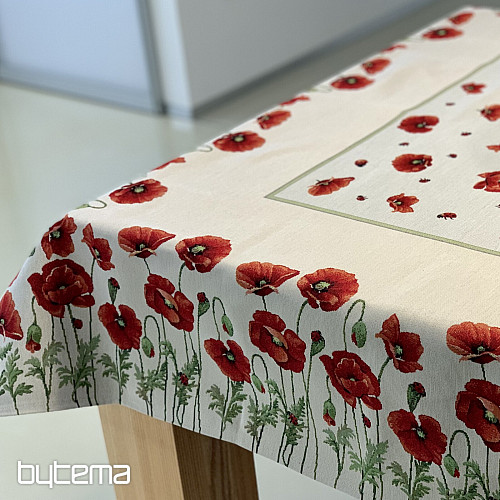 Nappe et foulard tapisserie POPPY