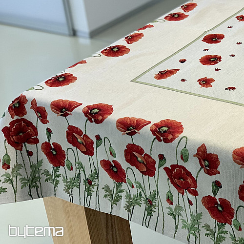 Nappe et foulard tapisserie POPPY