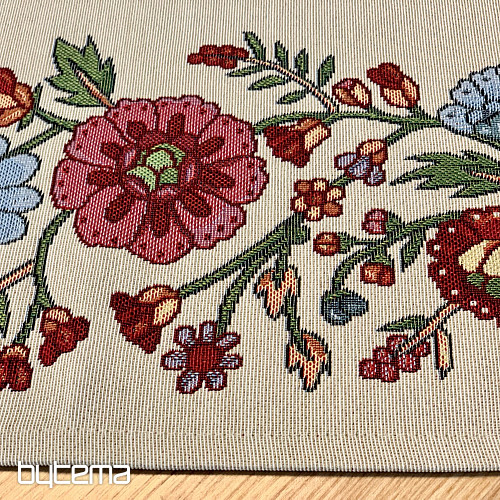 Nappe tapisserie, foulard FLEURS PEINTES