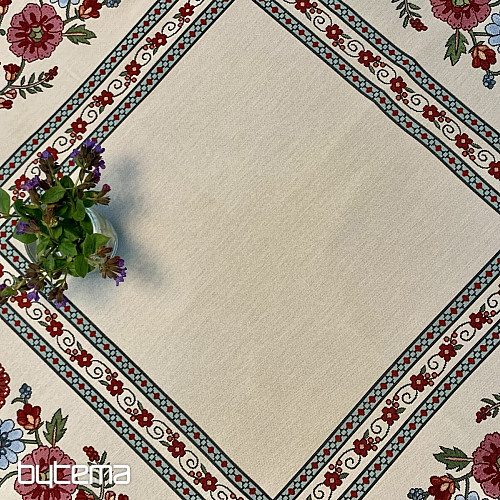 Nappe tapisserie, foulard FLEURS PEINTES