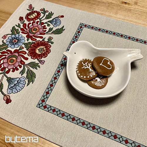 Nappe tapisserie, foulard FLEURS PEINTES
