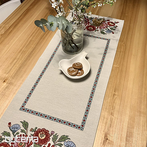 Nappe tapisserie, foulard FLEURS PEINTES