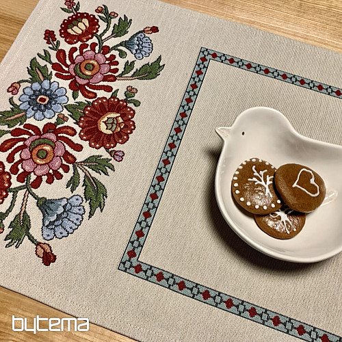 Nappe tapisserie, foulard FLEURS PEINTES