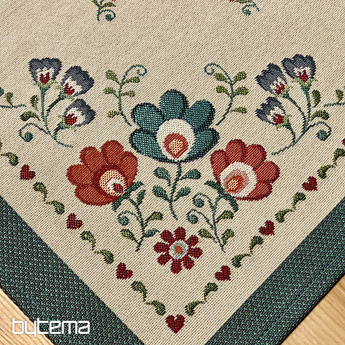 Nappe tapisserie, écharpe FOLKLOR