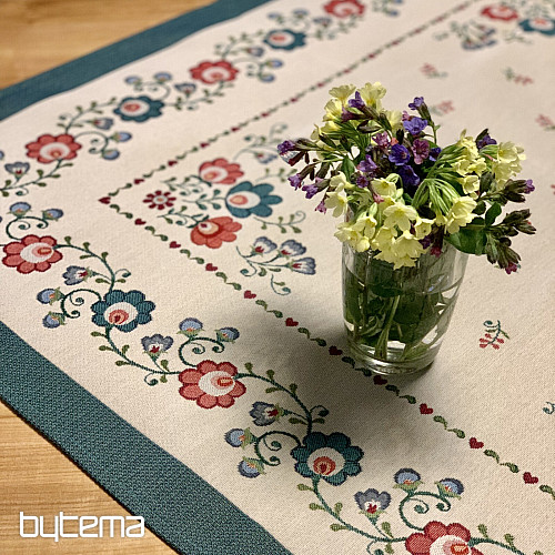 Nappe tapisserie, écharpe FOLKLOR