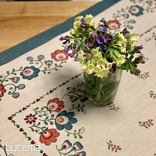 Nappe tapisserie, écharpe FOLKLOR