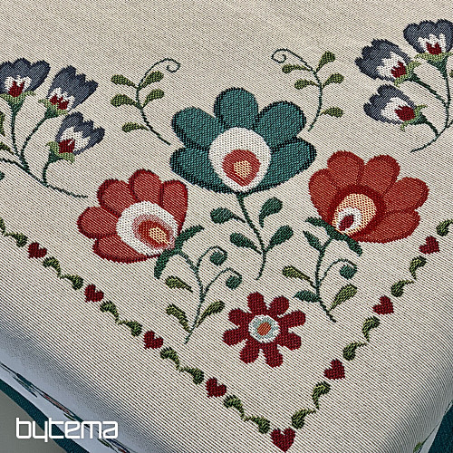 Nappe tapisserie, écharpe FOLKLOR