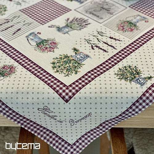 Nappe tapisserie et châle FLEURS DE PROVENCE