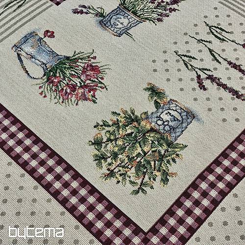 Nappe tapisserie et châle FLEURS DE PROVENCE