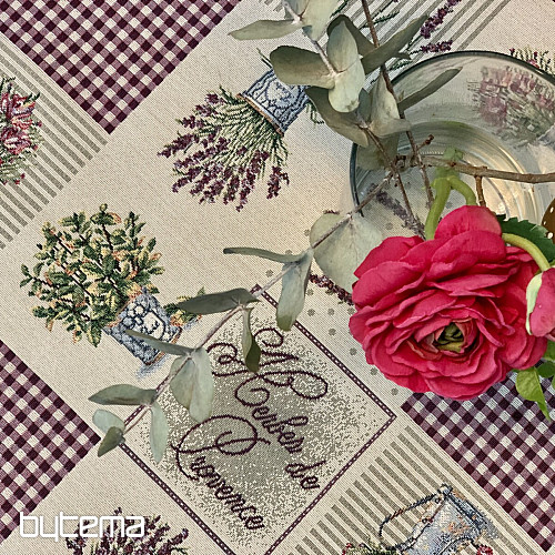 Nappe tapisserie et châle FLEURS DE PROVENCE