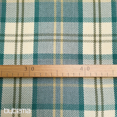 tissu de revêtement LEWIS ARCHEL 142 cm - KÁRO PETROLEJ