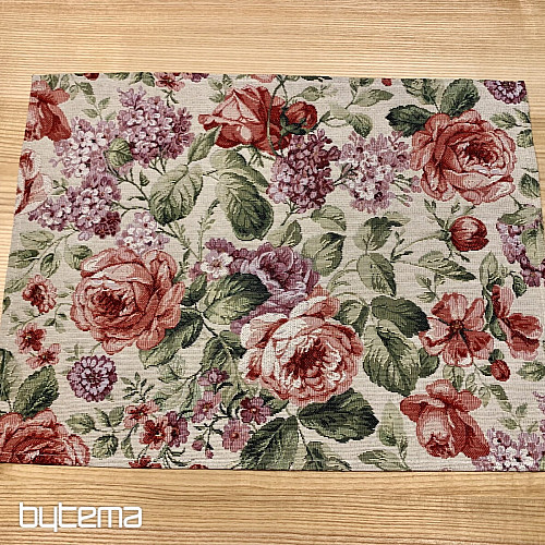 Nappe et foulard en tapisserie VIOLETA