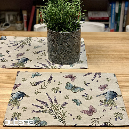 Nappe tapisserie, écharpe Lavande 5