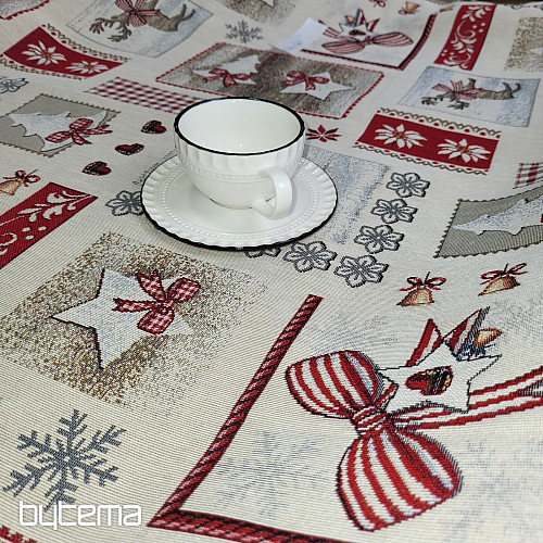 Nappe et châle tapisserie NOËL CAMPAGNE