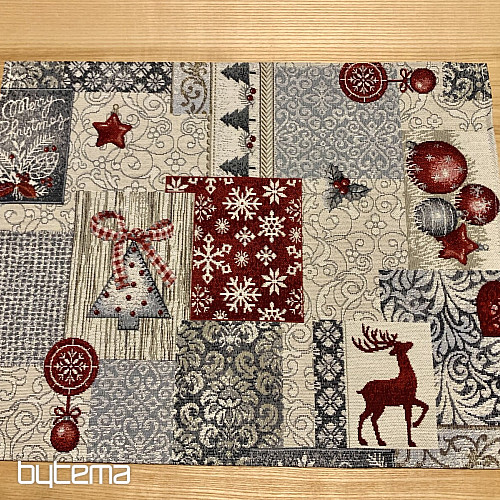 Nappe et foulard en tapisserie NOËL MODERNE