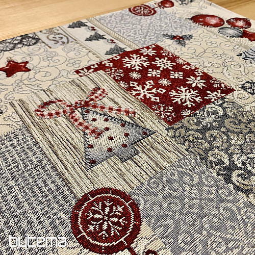 Nappe et foulard en tapisserie NOËL MODERNE