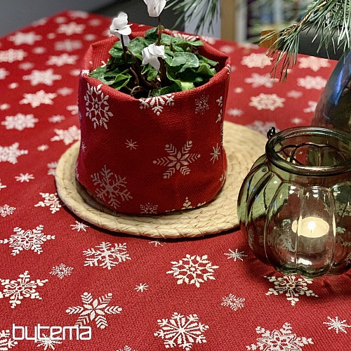 Nappe et foulard en tapisserie DRAPEAU ROUGE