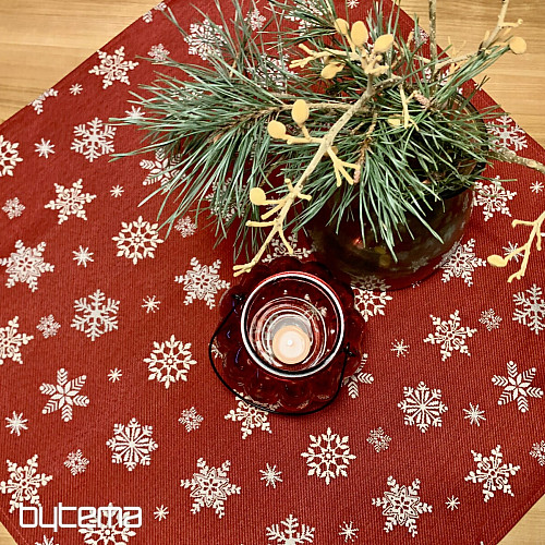 Nappe et foulard en tapisserie DRAPEAU ROUGE