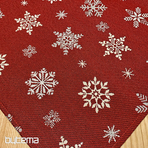Nappe et foulard en tapisserie DRAPEAU ROUGE