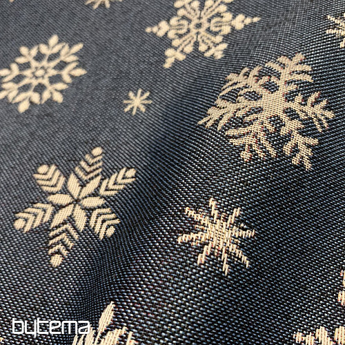 Nappe Gobelin, écharpe Flocon bleu