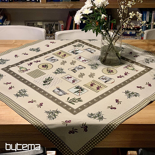 Nappe tapisserie, châle OLIVE