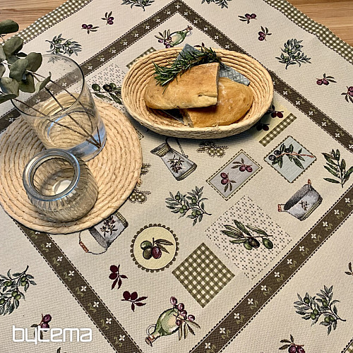 Nappe tapisserie, châle OLIVE