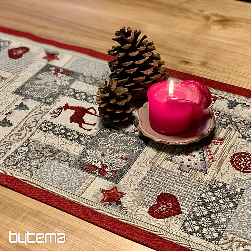 Nappe tapisserie, écharpe JOYEUX NOËL