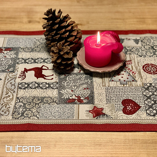 Nappe tapisserie, écharpe JOYEUX NOËL
