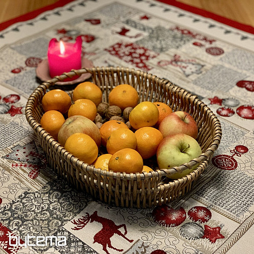 Nappe tapisserie, écharpe JOYEUX NOËL