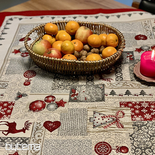 Nappe tapisserie, écharpe JOYEUX NOËL