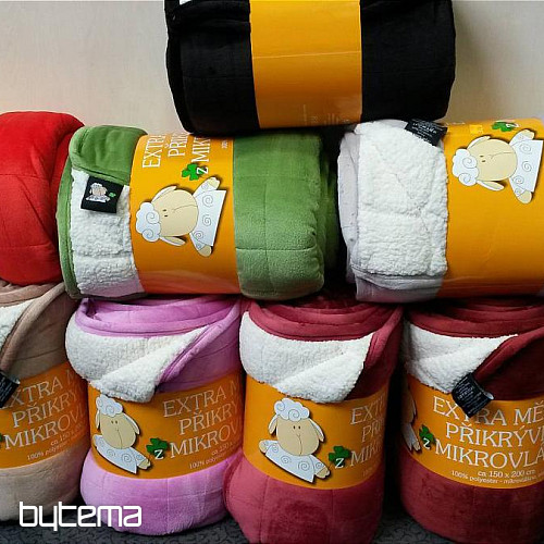 couverture en microfibre EXTRA DOUX MOUTON point BORDÓ