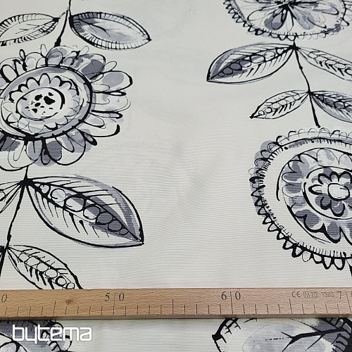 Tissu déco FLORIDE grande fleur