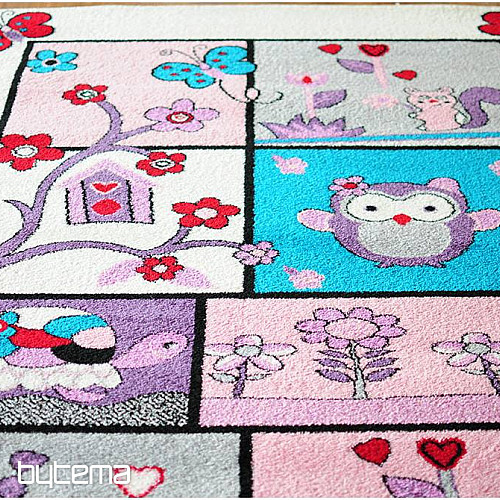 Tapis enfant ANIMAUX crème