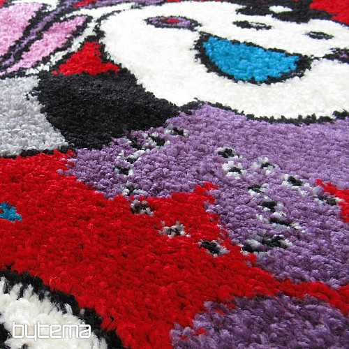 Tapis enfant BELLA Papillons rouge