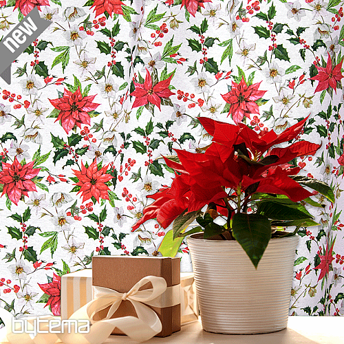 Tissu déco COLMAR poinsettia 401