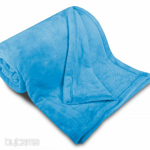 Couverture SLEEP WELL microflannelle à poils courts - bleu clair