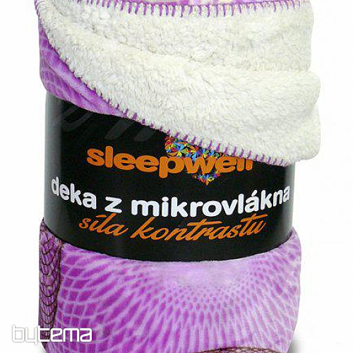 Couverture mouton - bulle violette
