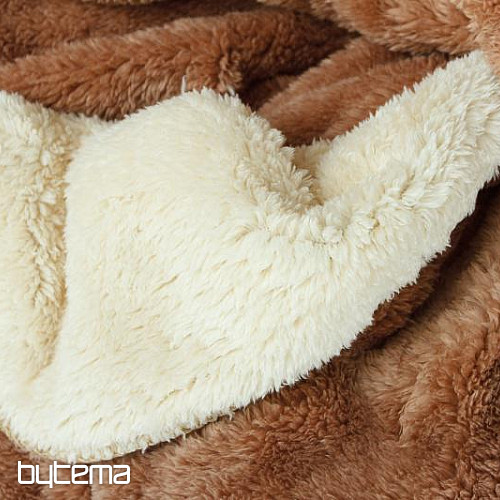Couverture microfibre MOUTON chocolat