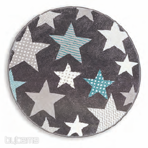 Tapis rond enfant PASTEL Etoiles