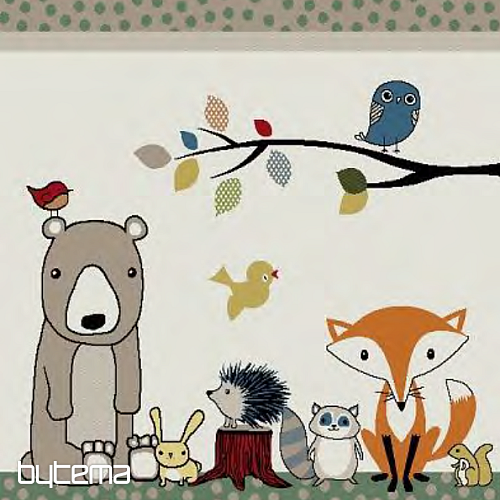 Tapis enfant ANIMAUX DE LA FORÊT