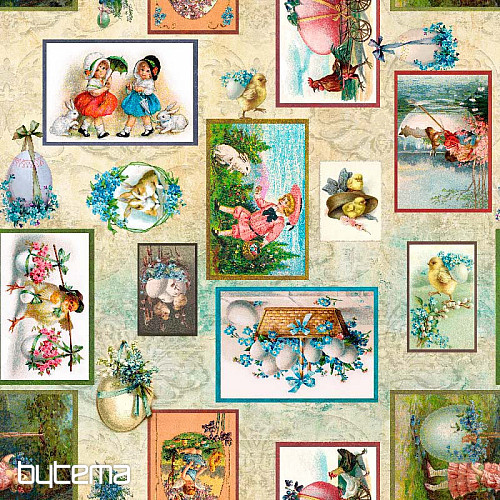 Tissu décoratif PÂQUES VICTORIENNES