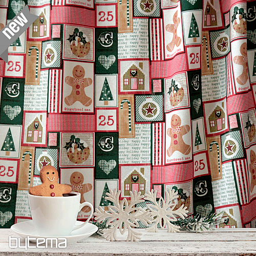 Tissu décoratif NOËL GINGERBREAD