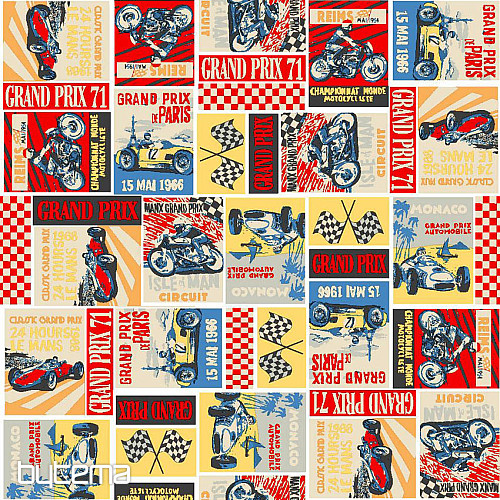 Tissu décoratif GRAND PRIX