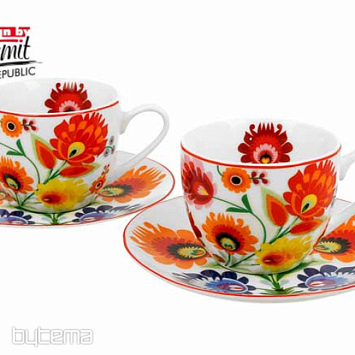 Ensemble de 2 tasses à expresso en porcelaine Lowic