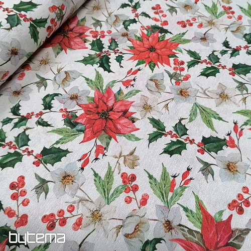 Tissu déco COLMAR poinsettia 401