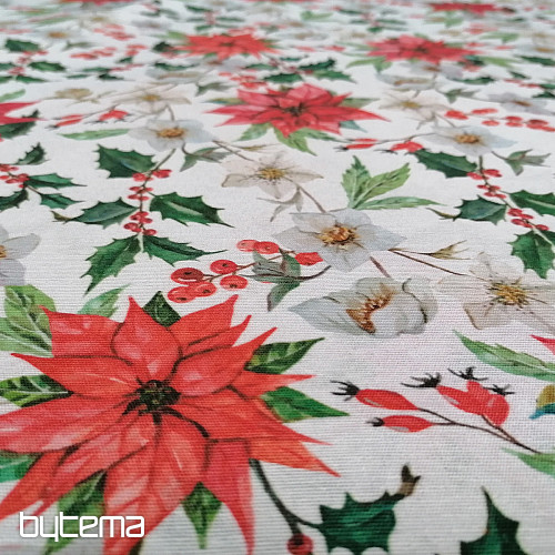 Tissu déco COLMAR poinsettia 401
