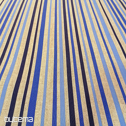 Tissu déco STRIPE bleu